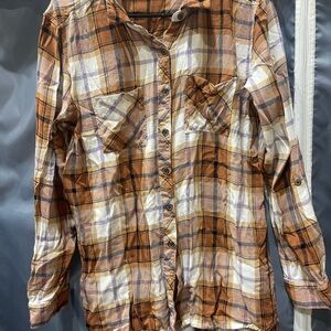 Maurices Multicolor Plaid Shirt